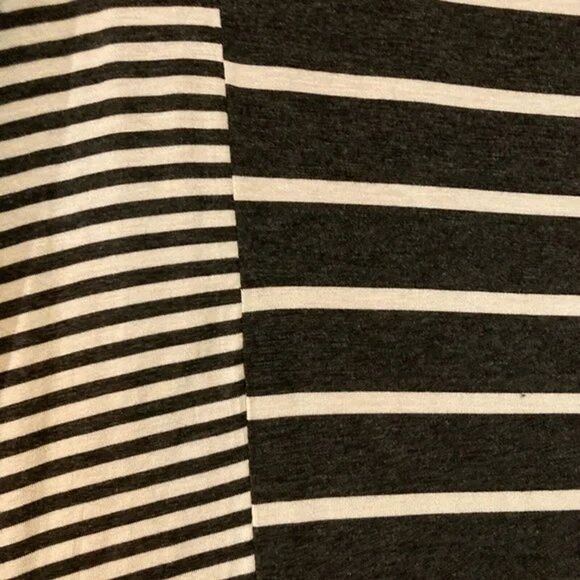 Shark Bite Hem Striped Long Sleeve Midi Dress by Emily Stacy Medium and Large - Picture 9 of 11